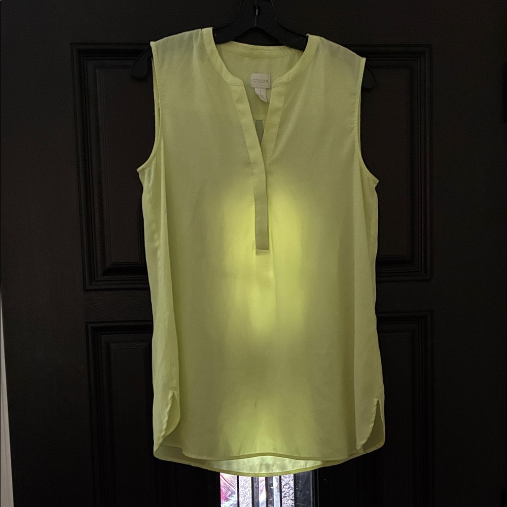 Chico's Sleeveless Light Green Tunic